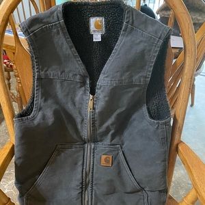 Carhartt Men's Washed Duck Sherpa Lined Vest